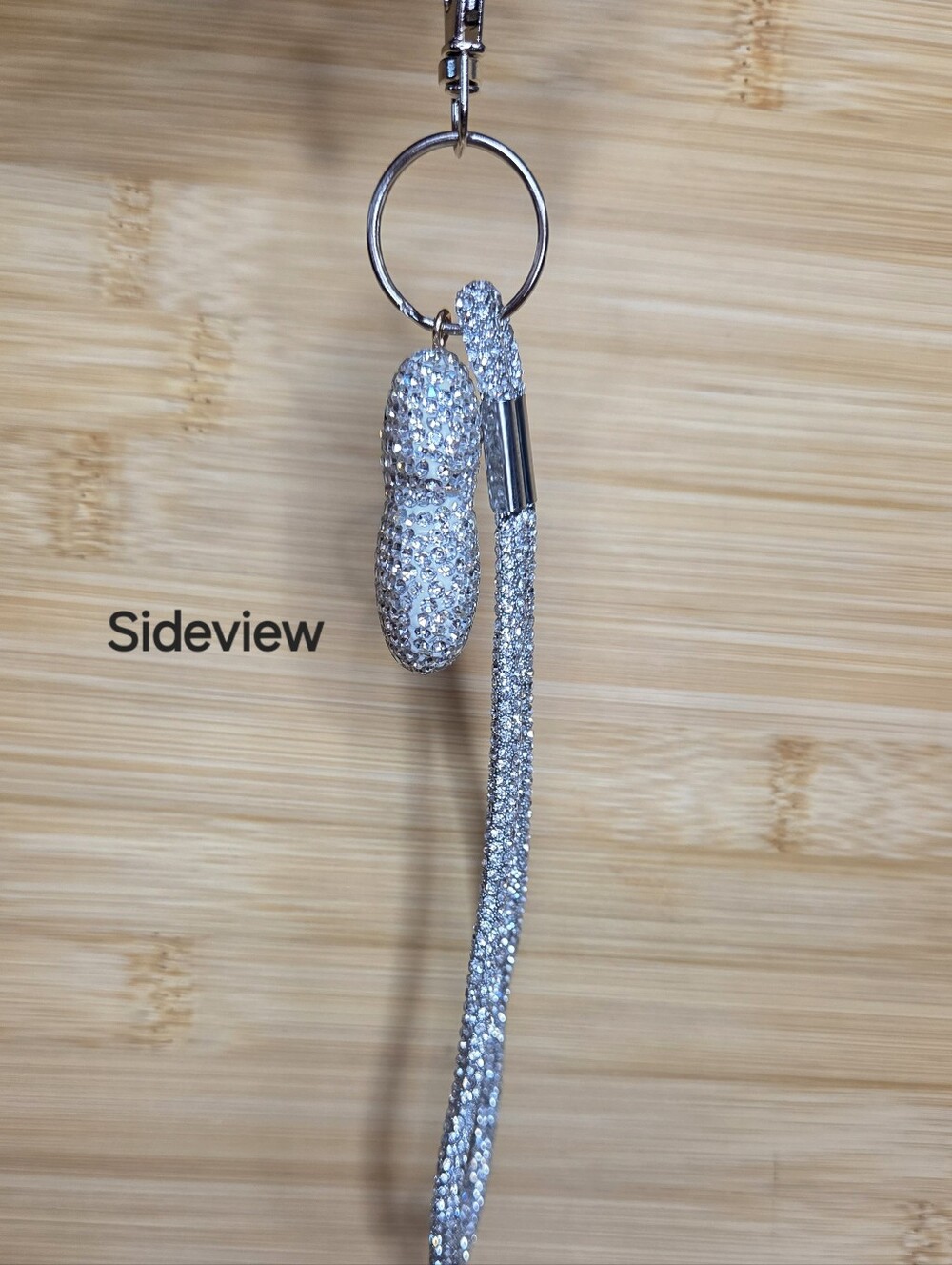 🐥 Bling Rhinestone Rubber Ducky Keychain Wristlet Strap Bag Charm 🐥 - Picture 4 of 15